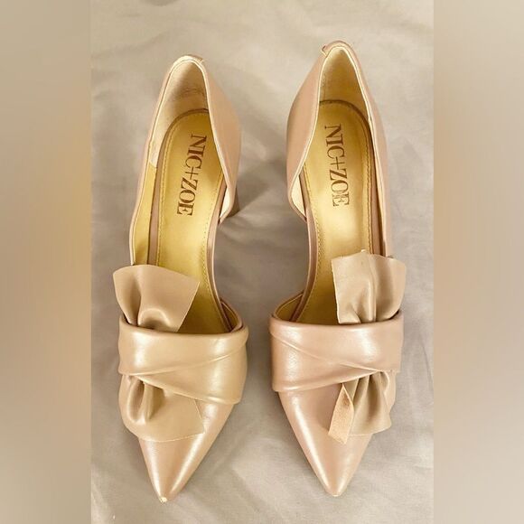 Nic +Zoe Womens Valentina Ruffle Closed Toe D-orsay leather Pump Deep Blush 8M - Picture 2 of 12